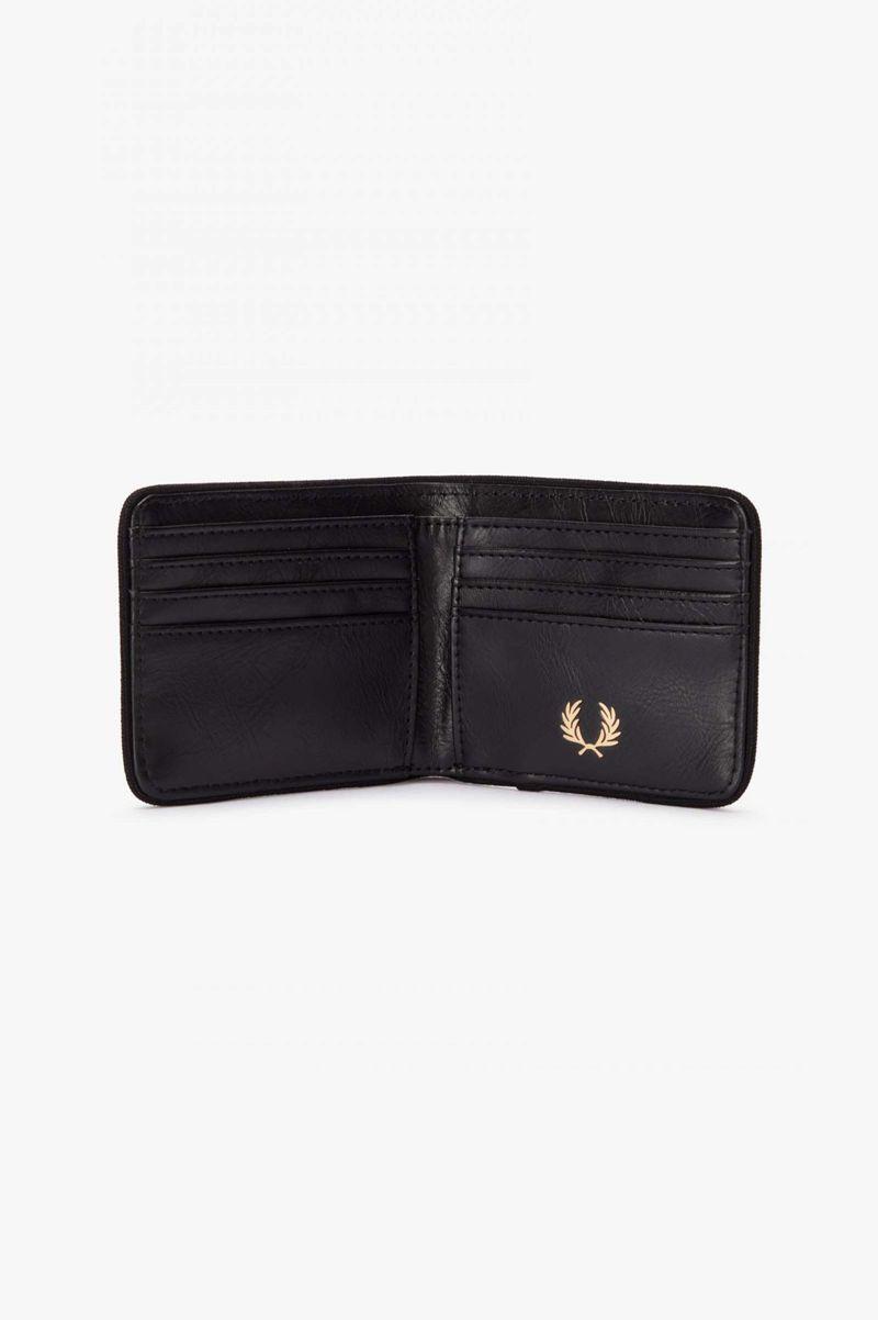 Black Fred Perry Arch Branded Billfold Men's Bags | PH 1027EBCX